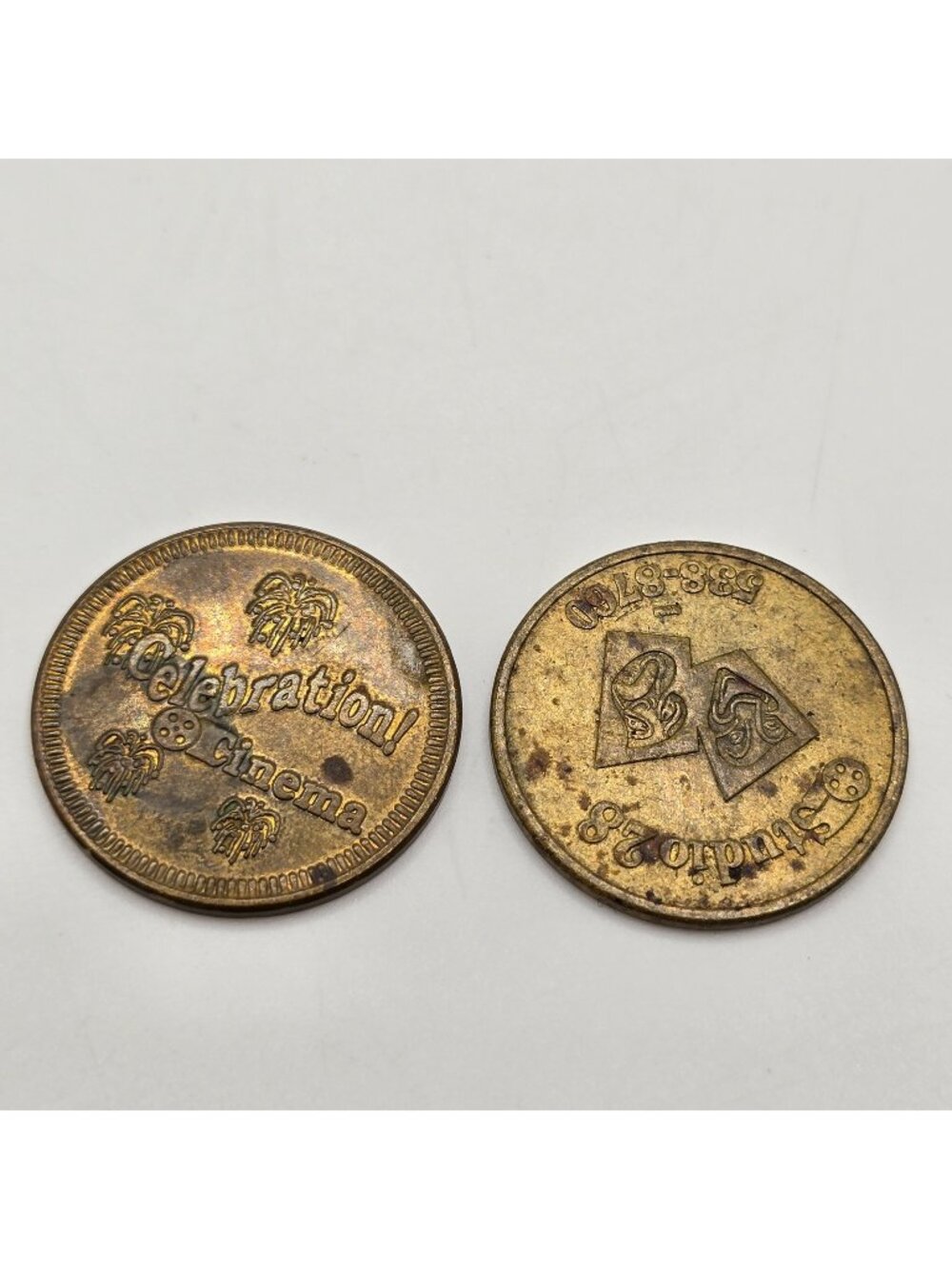 Vintage Arcade Token Celebration Cinema Studio 28 No Cash Value Movie Theater